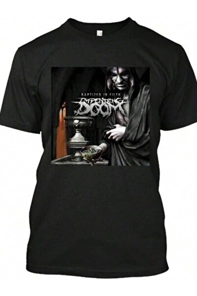 799 جديد! تي شيرت Popular Impending Doom Baptized In Filth Music مقاس S-4XL