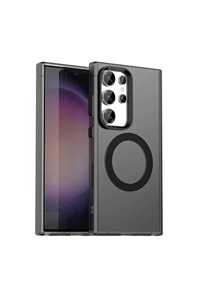 Techsuit Husă pentru Samsung Galaxy S23 Ultra, CandyCase MagSafe, alb - negru