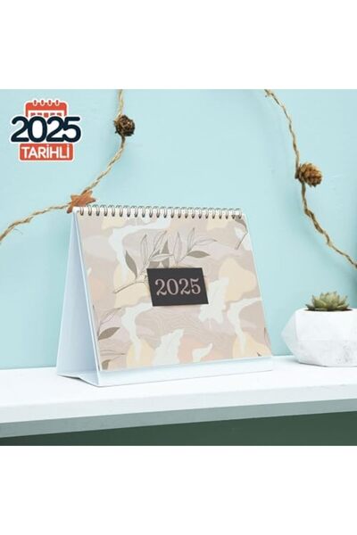 Yıldızan تقويم طاولة ألبيمو 2025 بتصميم زهري 888483