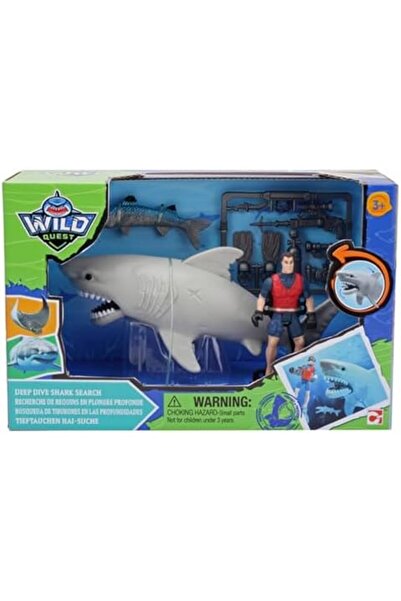 Yıldızan Wild Quest Köpekbalığı Oyun Seti 22 cm Okyanus Köpekbalığı 10 cm Har...