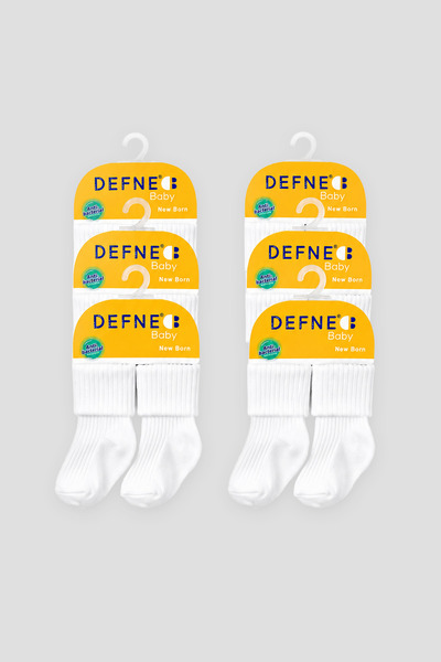 Defne Baby Unisex Anti-Bacterial Premium Cotton Newborn Socks Set