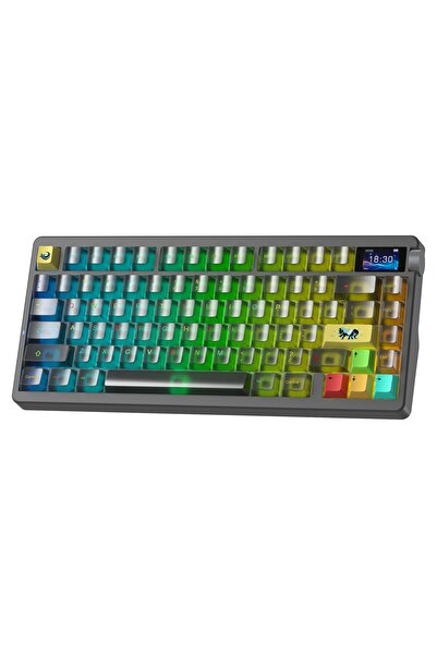 Aula Nova75 Mekanik RGB Klavye TKL Dream Sakura Switch Tri Mode Kablosuz Makr...