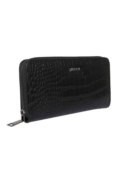 ŞAHDEM Genuine Leather Large Size Zippered Women's Wallet