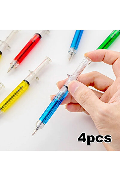 Choice 4 قطع من أقلام الحبر الجاف على شكل حقنة إبداعية، أقلام لعبة للأطفال، ه...