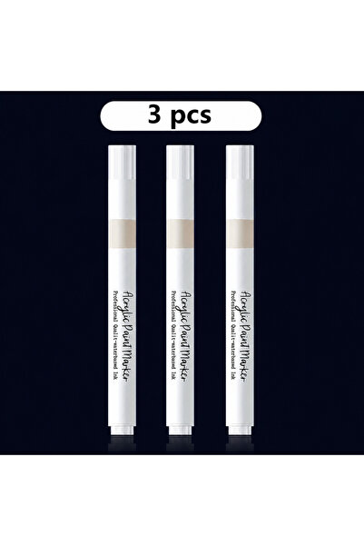 Choice 3pcs 3/6pcs White Acrylic Paint Marker Set – Waterproof, Permanent Ink...