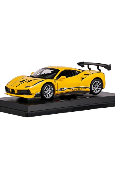 BBURAGO Sigilat- Ferrari 488 Challenge No.25 Galben- Scara 1/24-
