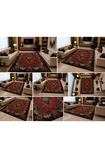 Vintage Antik Kilim %100 Antialerjik İnce Dokuma Makina Halısı Kaymaz Taban Ö...
