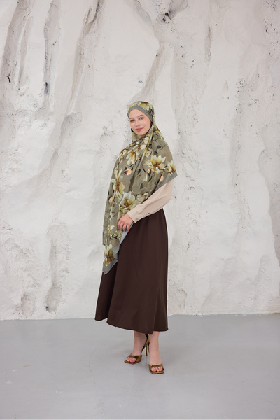 Mira İpek Patterned Bamboo Cashmere Shawl Tok Standing Women's Shawl