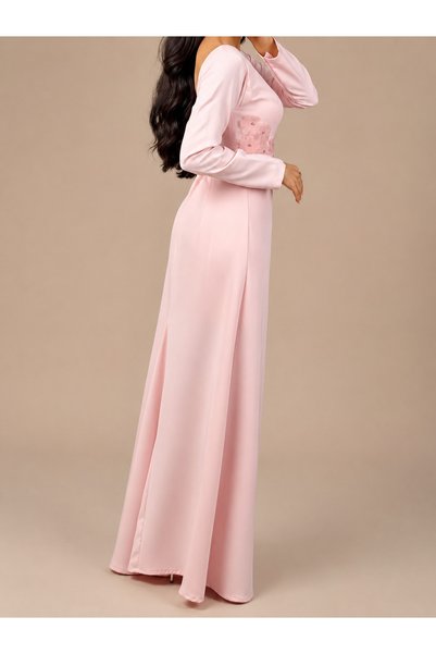 Generic Barbie Bord Laser Pared Dress with Long Sleeves