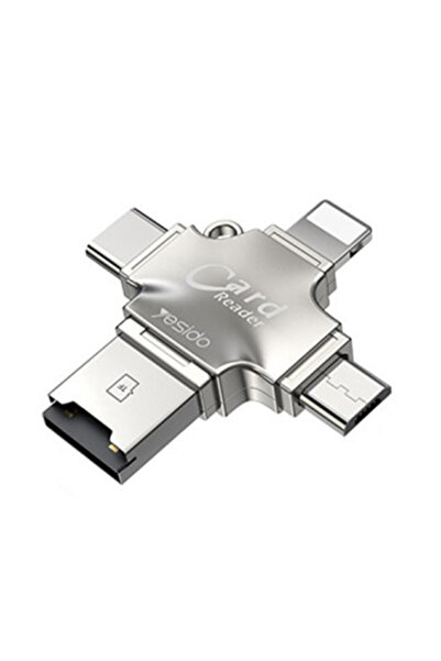 Yesido - Card Reader and Adapter (GS13) - MicroSD to USB, Type-C, Lightning, ...