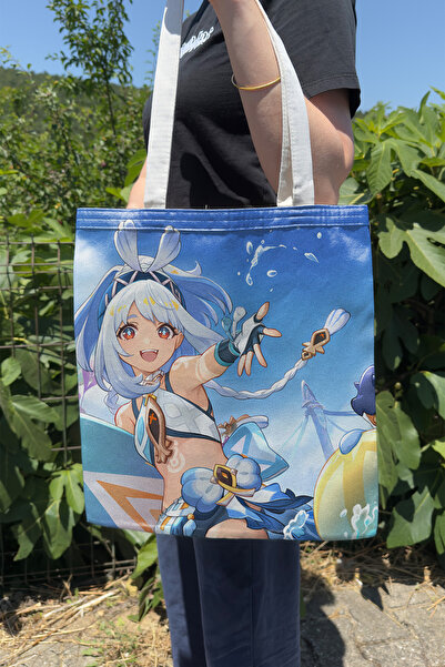 ZipZap Mualani Genshin Impact V1 Double-Sided Canvas Print Tote Bag Anime Bag