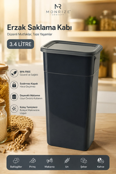 Monrize Concept Storage Containers - Black - 2