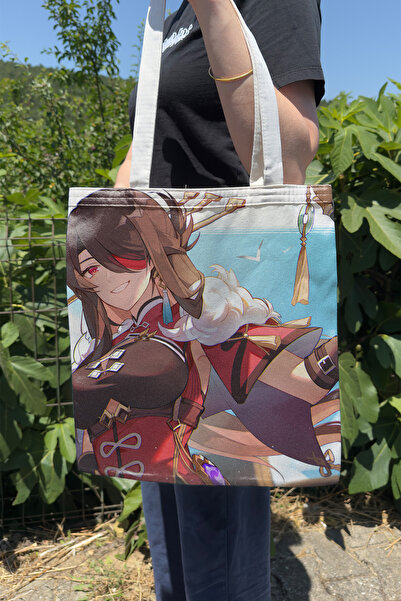ZipZap Beidou Genshin Impact V2 Double-Sided Canvas Print Tote Bag Anime Bag