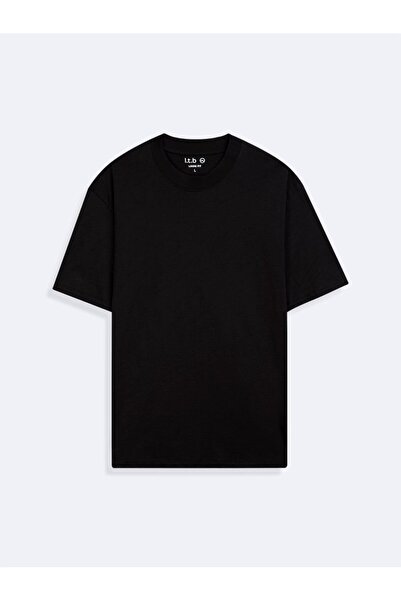 Ltb Bisiklet Yaka Basic Siyah T-shırt
