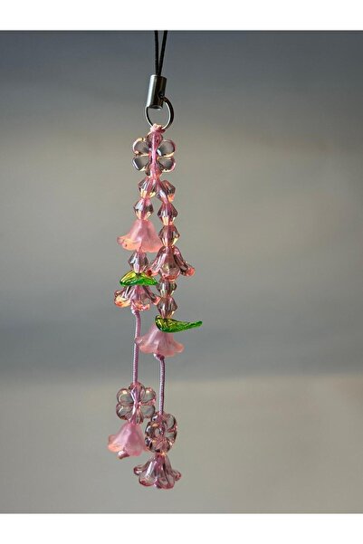 Gioriz Atelier Rose Bloom | El Yapımı Çan Çiçeği Detaylı Telefon/Çanta Süsü