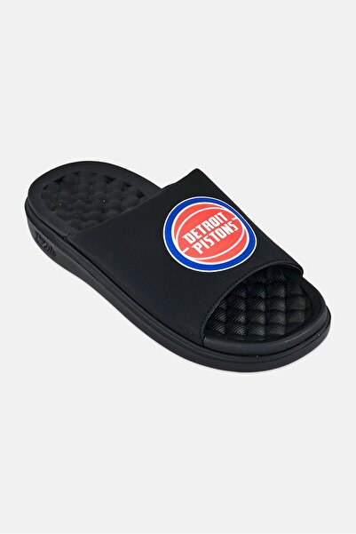 iSlide Men Detroit Pistons Primary Logo Slip On Slides, Black