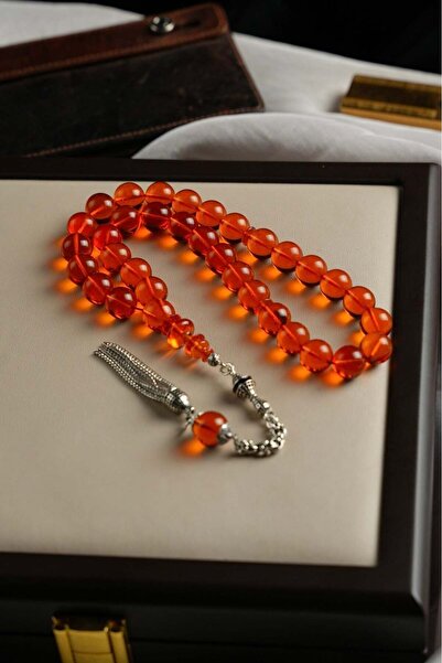 dergah tesbih Terra series globe model metal design orange fire-squeeze amber...