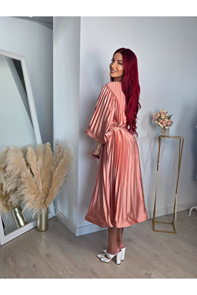 prettybrand women's dress with ruffles and pleats