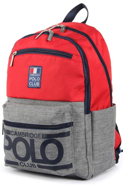Polo Street Style Four-Compartment Unisex School Backpack