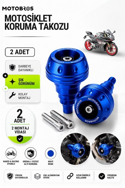 Motobros Motosiklet Koruma Takozu CF MOTO SR450 Uyumlu Motor Takozu Egsoz Kor...