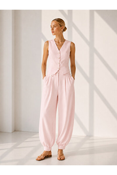 Miss Prova Tose Trousers and Vest Double Linen Design Set
