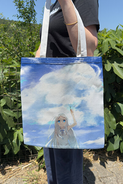 ZipZap Anohana V2 Summer and Winter Double-Sided Canvas Print Tote Bag Anime Bag