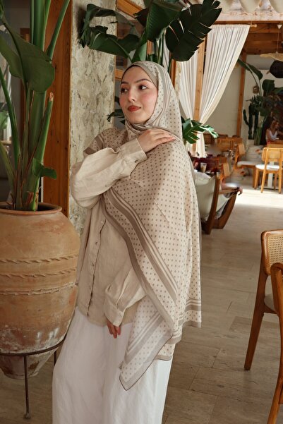 Şalland Polka Collection Shawl Stone Beige
