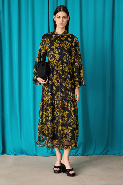 Touché Privé FLORAL PRINT CHIFFON DRESS