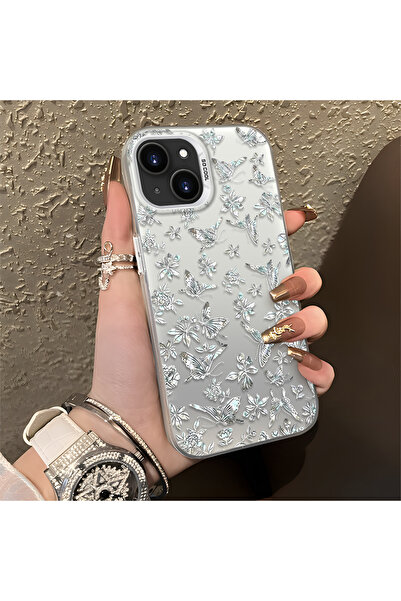 CASEVIBE iPhone 13/14 Uyumlu Kelebek desenli şık telefon kılıfı, çarpışmalara...