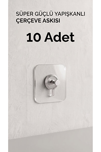 evina Yapışkanlı Çerçeve Resim Askısı Yapışkanlı Askı 10 Adet