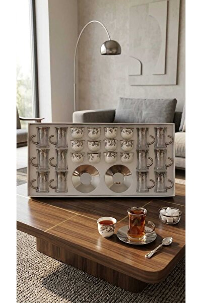 Generic Tea Cups and Coffee Cups Set with Saucers Elegant Design for High-End...