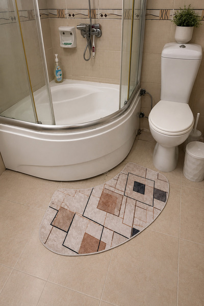 Getcarpet Αντιολισθητικό χαλάκι μπάνιου 60x100 εκ. Πλένεται στο πλυντήριο Χαλ...