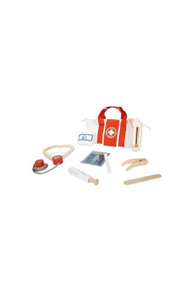 Small Foot Set medical pentru copii, geantă roșie, 9 piese