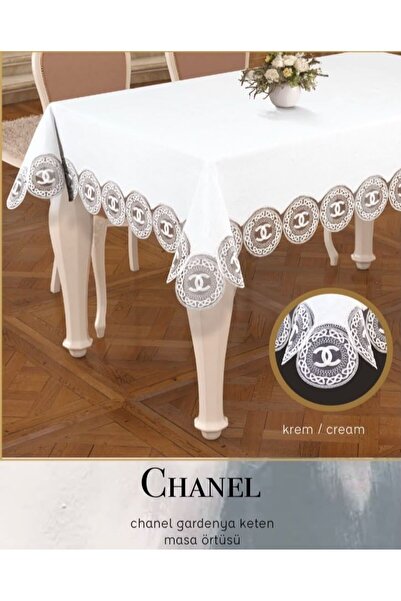 Ceki Home غطاء طاولة فردي من الكتان من جاردينيا مقاس 160x260 سم غطاء طاولة طع...