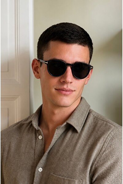 LOOKUP Alcor- Men's Sunglasses Uv 400 Protection Oval Black New Season Style ...