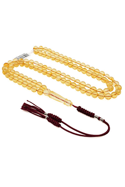 Generic Brand Clear Baltic Amber Rosary – 100 Beads 7.5mm Round Prayer Tasbih...