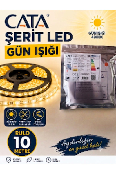 Akses Aydınlatma Cata 3000K Gün Işığı Şerit LED 10 Metre (2 Rulo x 5M) Avanta...