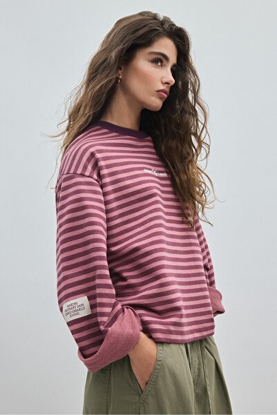 Stradivarius Çizgili sweatshirt