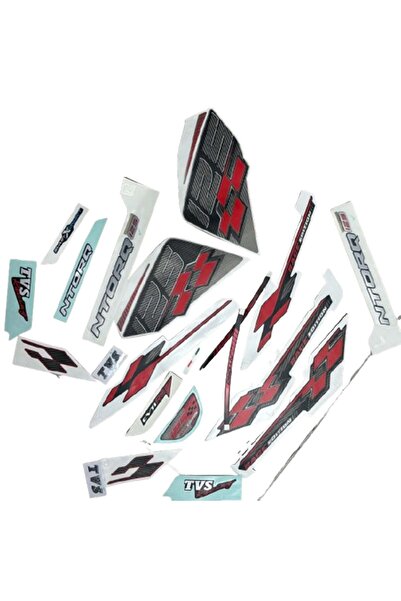 MotoExpress Tvs Ntorq125 Komple Sticker Etiketi Seti Kırmızı