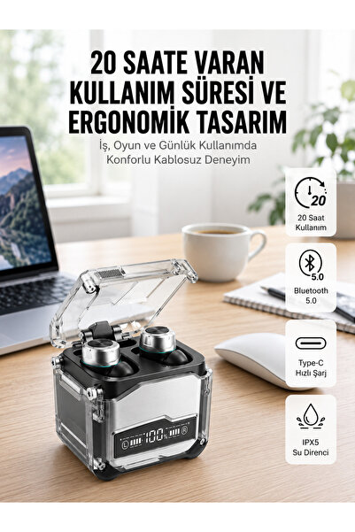 Genel Markalar Bluetooth Kulaklık Dokunmatik Kontrol Tws kablosuz kulaklık Hi...