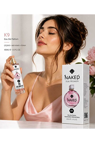 naked K15 Arman İsi Kadın Parfüm EDP 45 ml Çiçeksi Meyvemsi Amber Koku
