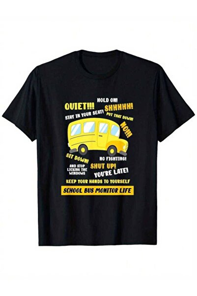 29CUN تي شيرت بأكمام قصيرة للجنسين من School Bus Monitor Life Loose Style، كا...