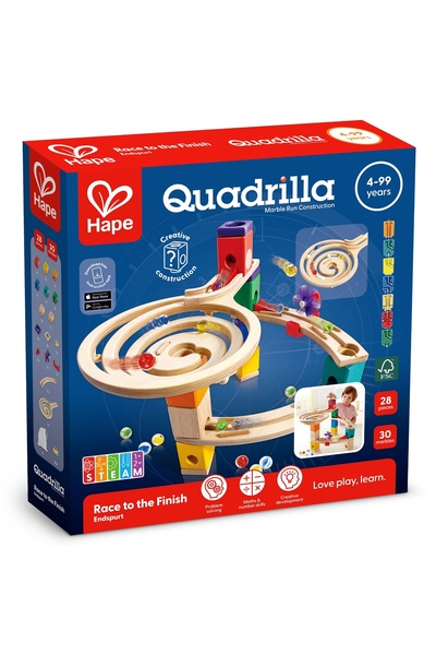 Hape Jucarie educativa, Hape, The Race to Finish Quadrilla cu 58 piese din le...