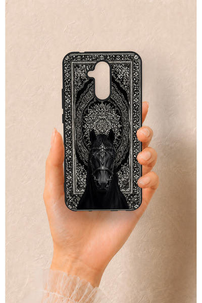 Vip Case Huawei Mate 20 Lite Uyumlu Etnik At Figürü Desenli Silikon Kılıf