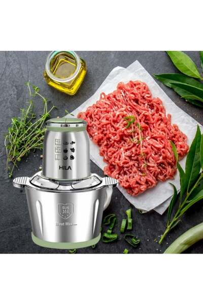 Generic Electric meat and vegetable grinder, stainless steel, 3 liters, 1000 watts