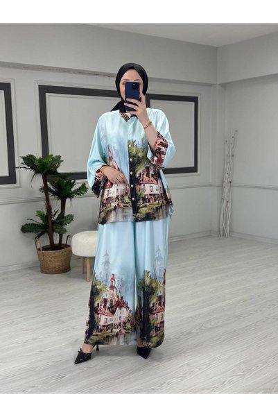 Butik Kardelen Desenli İkili Takım