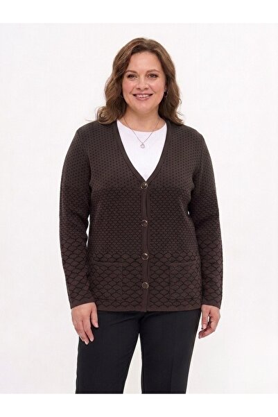 onno style women Patterned Steel Knit Classic Tricot Jacket