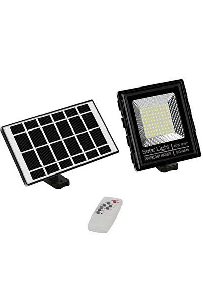 OEM Ηλιακός Προβολέας LED, 40W, Αδιάβροχος IP67 με Φωτοβολταϊκό Πάνελ, Τηλεχε...