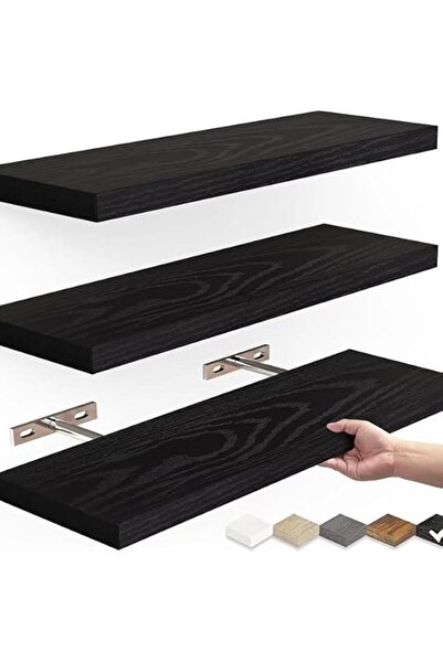 NIUB Floating Shelf for Wall, Set of 3 Wood Rustic Wall Mounted Shelves for L...