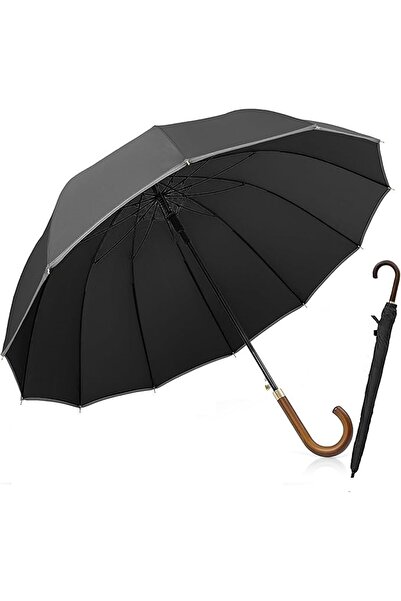 OEM Umbrelă automată Adriano Porcaro, diametru 115 cm, XXL, neagră